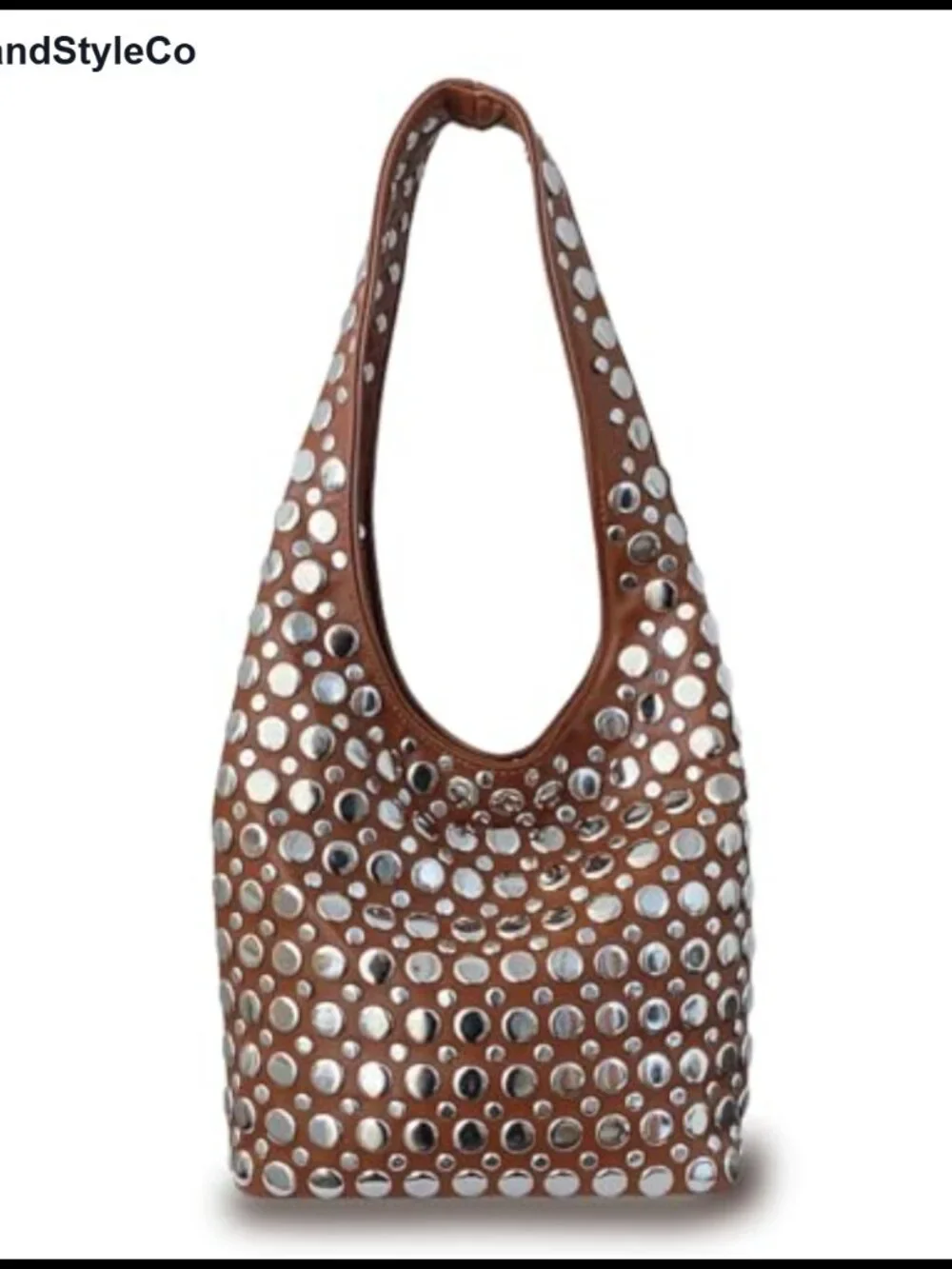 Y2K Hobo Shoulder Bag Punk Studded Top Handle Tote Purse Women's Fall Trend